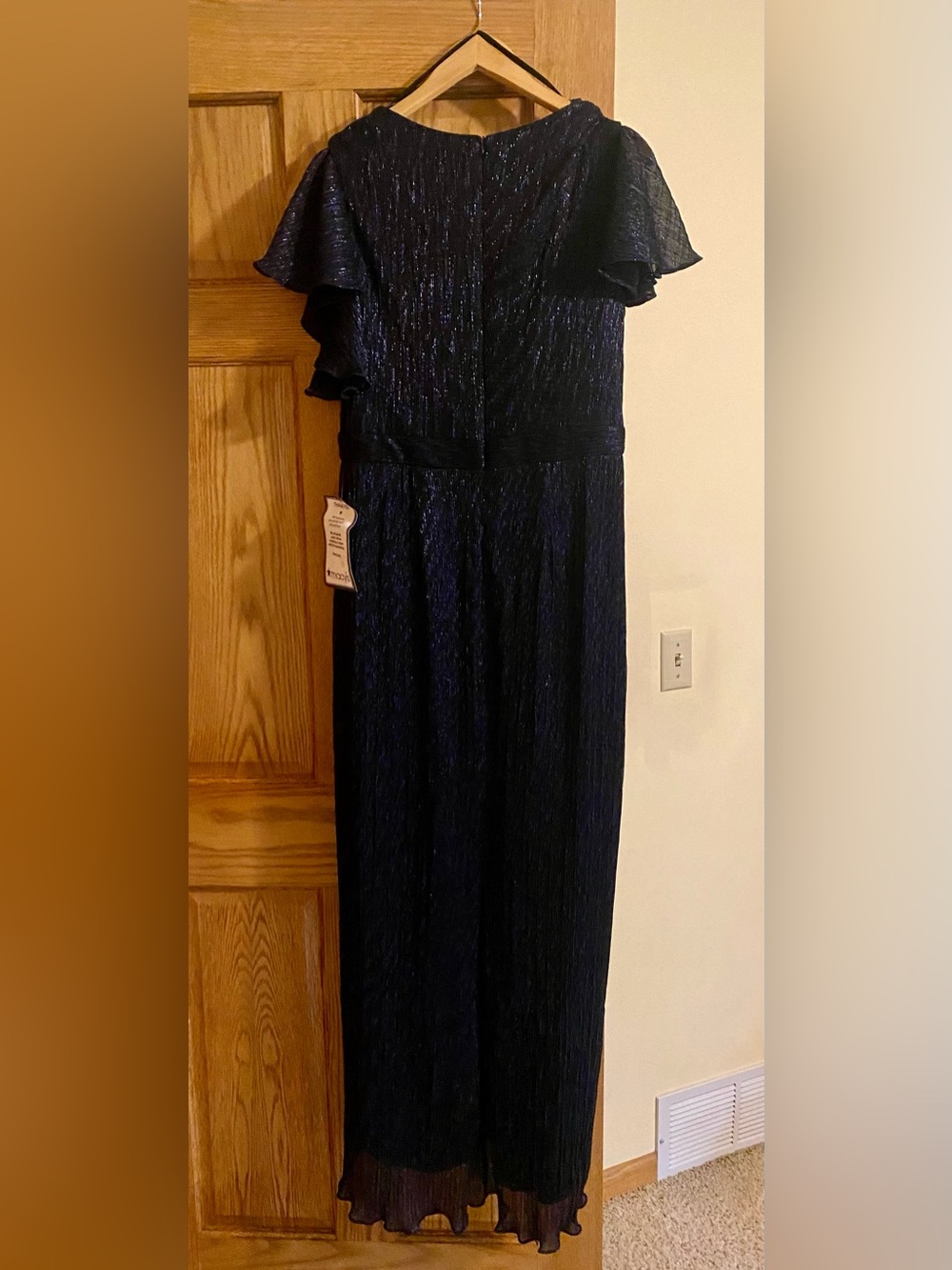 Betsy & Adam Midnight Blue Shimmery Dress